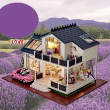 Belovee 1/24 Minyatür Dıy Ahşap Rengi Bebek Villa Mobilya LED (Yurt Dışından)