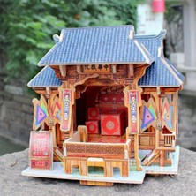 Belovee Dıy Ahşap Rengi Dollhouse Mobilya Kitleri Çin Tiyatrosu Noel Doğum Günü Hediyesi (Yurt Dışından)