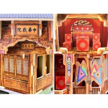Belovee Dıy Ahşap Rengi Dollhouse Mobilya Kitleri Çin Tiyatrosu Noel Doğum Günü Hediyesi (Yurt Dışından)