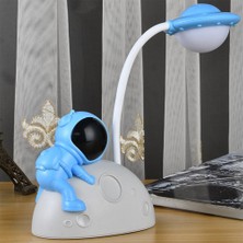 Keyfim Shop Astronot Masa Lambası-Usb Şarj Edilebilir LED Lamba Uzay Adamı