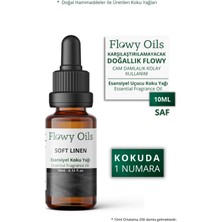 Flowy Oils Soft Linen Saf Esansiyel Uçucu Koku Yağı Esans Buhurdanlık Yağı Difüzör Esansı Fragrance 10 ml