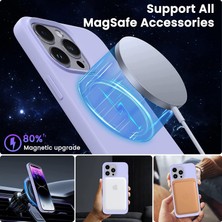 MTK Moveteck iPhone 11 Pro Max Kılıf Magsafe Wireless Şarj Özellikli Sıvı Jel Lansman Renkli Silikon