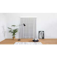 Massarelli Keten Folded Tül Gri 1-2 Seyrek Pile 100X260