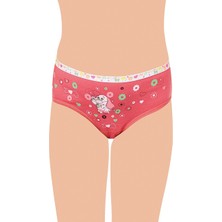 Tutku 12 'li Kız Çocuk Elestan Önü Baskılı Bato-Külot Kombin 0832