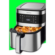 Goldmaster Superfry 7 Litre Inox Geniş Hazneli Xxl Dokunmatik 8 Ön Ayarlı Airfryer Sıcak Hava Fritözü