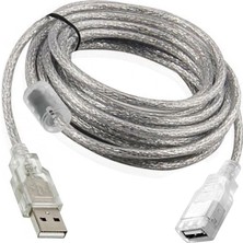 Usb 2.0 dişi erkek uzatma kablosu şeffaf  7m usb uzatma kablosu