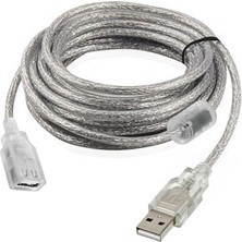 Usb 2.0 dişi erkek uzatma kablosu şeffaf  7m usb uzatma kablosu