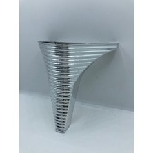 Karakoç Dekoratif, 15 cm Krom Kaplama Baza,koltuk,mobilya Ayağı (4 Adet)