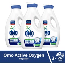 Omo Active Oxygen Sıvı Deterjanı Beyazlar İçin 3 x 1690 ml