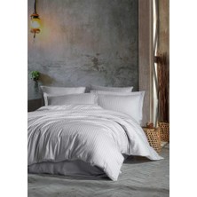 Pırıltı Collection Çift Kişilik Pamuk Saten Nevresimtakımı (Stripe Çizgili)