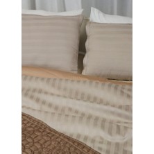 Pırıltı Collection Çift Kişilik Pamuk Saten Nevresimtakımı (Stripe Çizgili)