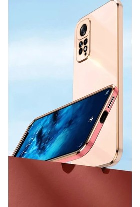 Arazon Xiaomi Redmi Note 11 Pro 5g Uyumlu Kılıf Kamera Korumalı Parlak Gold Kenarlı Yumuşak Silikon Kapak