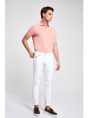 D'S Damat Beyaz Düz Denim Pantolon 8HCJ36061DV0D