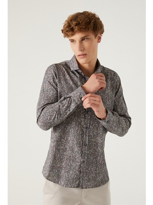 Twn Slim Fit Gri Gömlek