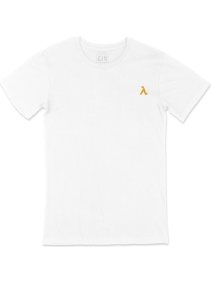 Cix Half Life Cep Logolu Cep Logo Tasarımlı Beyaz Tişört
