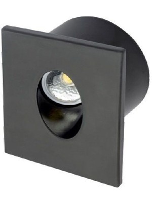 Cata 3 Wat Koridor Aydınlatması Kare Siyah Kasa Günışığı  CT-5179