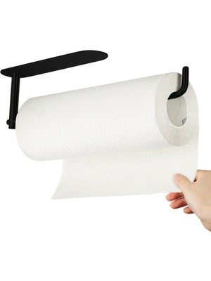 Zift Unique Paslanmaz Çelik Siyah Kağıt Havlu Askılığı / Kağıt Havluluk - Yapışkanlı Sistem / Mat Siyah