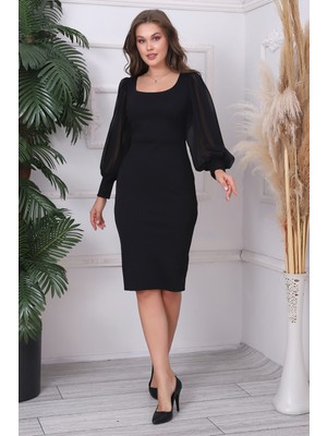 Rokka Moda Yuvarlak Yaka Balık Elbise