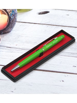 Bk Gift Kişiye Özel Isimli Açık Yeşil Touchpen Metal Tükenmez Kalem, Yeni Iş Hediyesi, Ofis Hediyesi