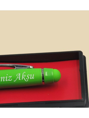 Bk Gift Kişiye Özel Isimli Açık Yeşil Touchpen Metal Tükenmez Kalem, Yeni Iş Hediyesi, Ofis Hediyesi