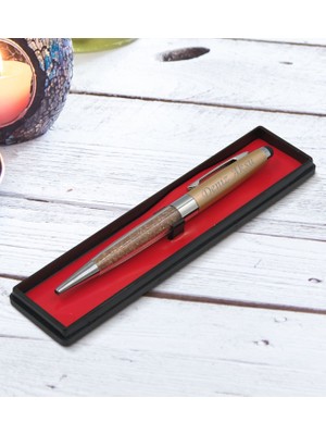 Bk Gift Kişiye Özel Isimli Light Gold Taşlı Touchpen Metal Tükenmez Kalem,yeni Iş Hediyesi,ofis Hediyesi