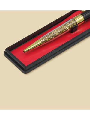 Bk Gift Kişiye Özel Isimli Siyah-Gold Taşlı Metal Touchpen Tükenmez Kalem,yeni Iş Hediyesi,ofis Hediyesi