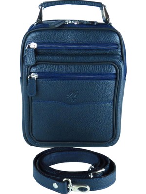 MÇ Deri Erkek El ve Omuz Askılı Gerçek Deri Portföy Çantası, Hakiki Dana Derisinden