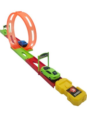 Farbu Oyuncak 2 Arabalı Tek Fırlatıcılı 70 cm Drag Yarış Pisti