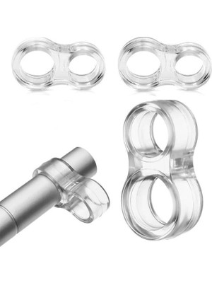 Çanak Sepeti Silikon 8'li Şeffaf Kapı Kolu Stoperi Tamponu