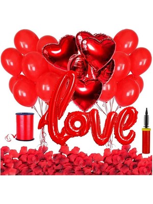 Bal10 Dünyası Sevgililer Günü Love Imza Balon Seti