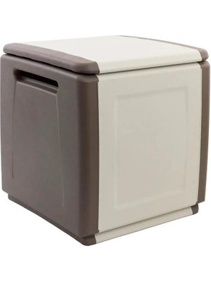 Via Gardenia Cube Kahve Fil Dişi 130 Lt Plastik Depolama Sandığı