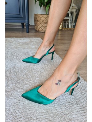 Topukla 036 3110 Topukla Kadın Saten Stiletto Ayakkabı