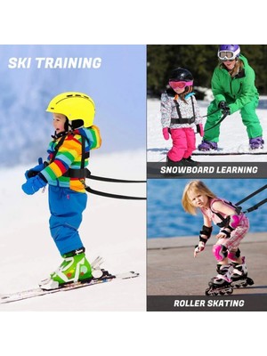 Sonreyon Kayak Ve Snowboard Eğitimi Için Ayarlanabilir Çocuk Askısı,güvenlik Kayışı 4-10 Yaş Arası