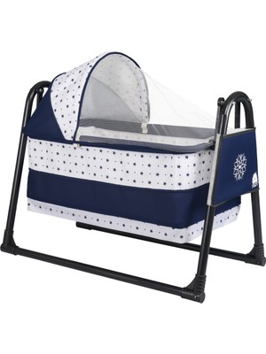 Bebetrend Özbay Black Cep Hediyeli Sallanır Sepet Beşik-Lacivert