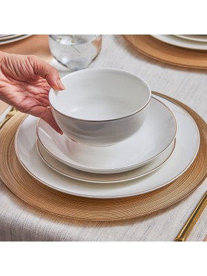 Karaca Leon Gold 24 Parça 6 Kişilik Porselen Yemek Takımı