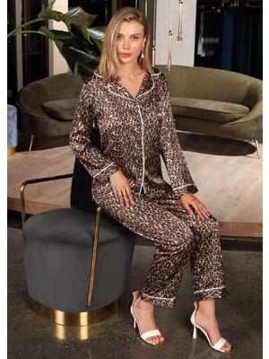 Nurteks 5660 Uzun Kol Saten Pijama Takımı