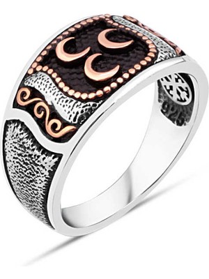 Amberkan 3 Hilal Erkek Yüzük