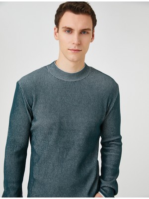 Koton Basic Triko Kazak Yarım Balıkçı Yaka Dar Kesim