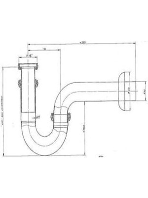 Ideal Standard U Tipi Krom Lavabo Sifonu