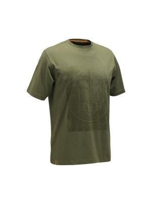 Beretta Logo T-Shirt Dark Olive Erkek T-Shirt Medium