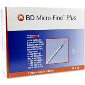 BD Micro-Fine Plus1 ml Insulin Enjektörü 100'LÜ 1 Kutu