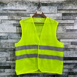 Reflektörlü İşçi Tipi İkaz Yeleği (Neon Sarı)