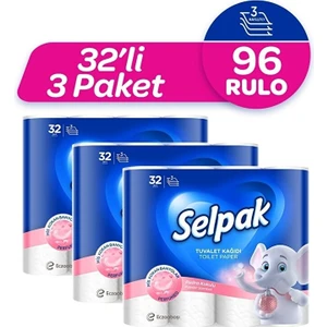 Pudralı Tuvalet Kağıdı 96 Rulo 2 Katlı Ekstra Yumuşak ve Dayanıklı 32 x 3