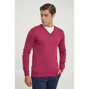 D'S Damat Regular Fit Fuşya Düz Örgü Kazak 5HF060632003D