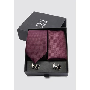 D'S Damat Standart Kravat Mendil Kol Düğmesi Kravat-mendil Set 0HF1145SET04
