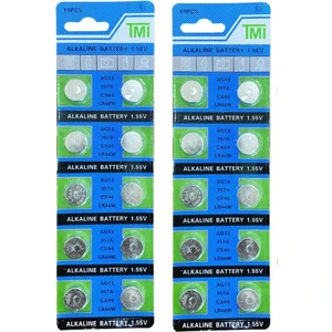 20 Adet AG13 Alkalin LR44 A76 SR44 357 V13GA Düğme Para Pil (A 76 Ag 13 Terazi-Saat-Oyuncak Pili)