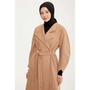 Balon Kollu Manto 22K8208 Bej