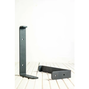 A Design Dekoratif Metal Siyah Raf Ayağı (Tekli - 1 Adet Metal Raf Ayağı + 2 Adet Vida + 2 Adet Dubel)