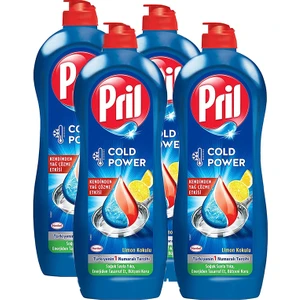Cold Power Yağ Çözme Etkili Limon Kokulu Sıvı Bulaşık Deterjanı 675 gr 4 Adet