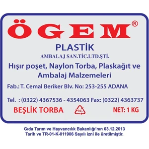 Şarküteri Poşet Torba 30X52 250 Adet